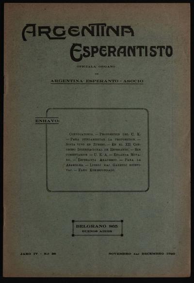 Numero 038, nov–dec (1920)