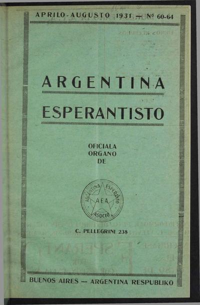 Numero 060-064, apr–maj–jun–jul–aug (1931)