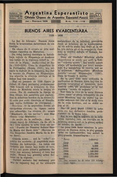 Numero 118-119, jan–feb (1936)