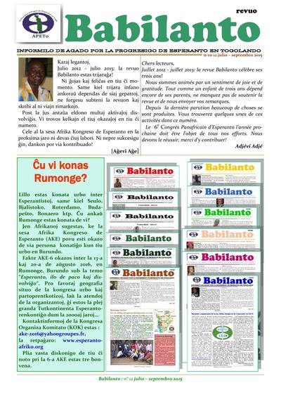 Numero 12, jul–aug–sep (2015)