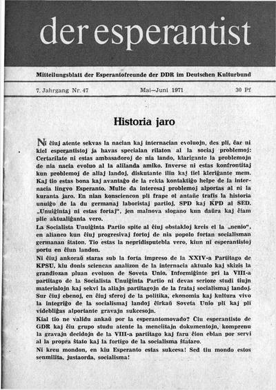 Numero 047, maj–jun (1971)