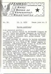 Numero 20, mar (1972)