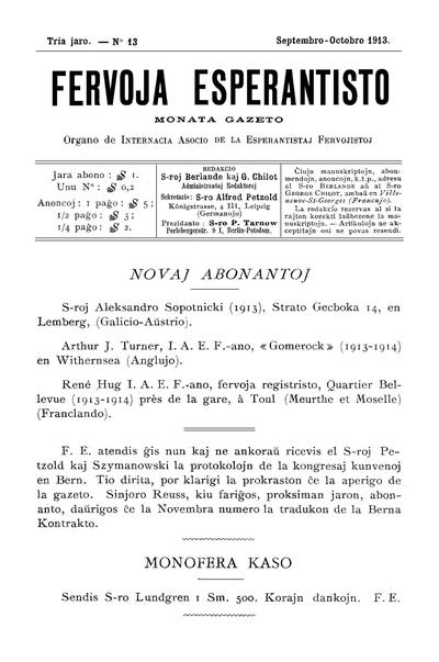 Numero 13, sep–okt (1913)