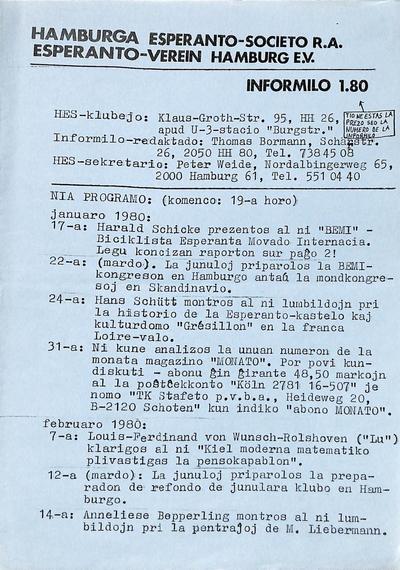 HES-informilo 1980