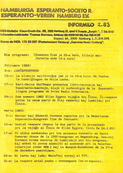 HES-informilo 1983