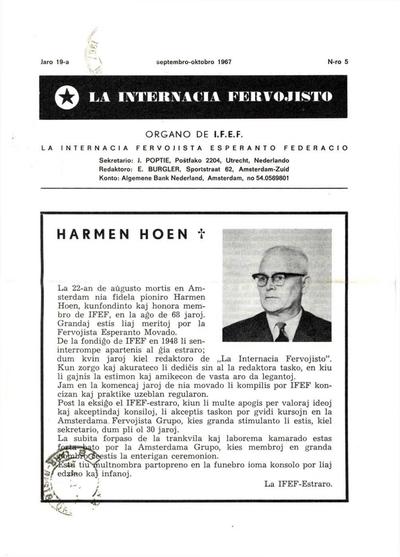 19a Jaro, Numero 5, sep–okt (1967)