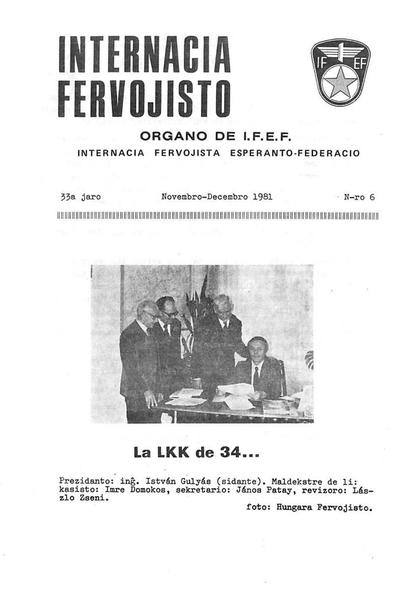 33a Jaro, Numero 6, nov–dec (1981)
