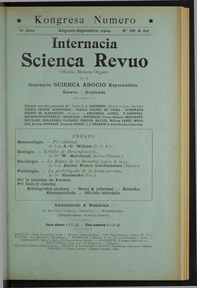 Numero 68-69, aug–sep (1909)
