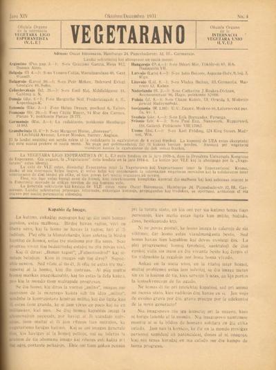 14a Jaro, Numero 4, okt–nov–dec (1931)