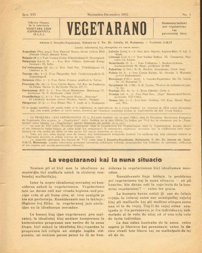 16a Jaro, Numero 5, nov–dec (1933)