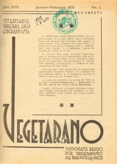 17a Jaro, Numero 1, jan–feb (1934)