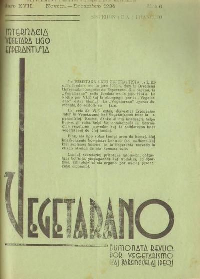 17a Jaro, Numero 6, nov–dec (1934)