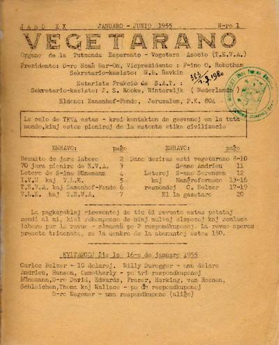 20a Jaro, Numero 1, jan–feb–mar–apr–maj–jun (1955)