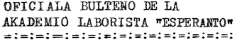 Oficiala Bulteno de La Akademio Laborista "Esperanto"