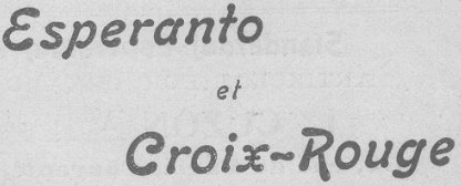 Esperanto et Croix-rouge