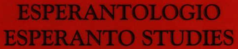 Esperantologio - Esperanto studies : EES (Uppsala)