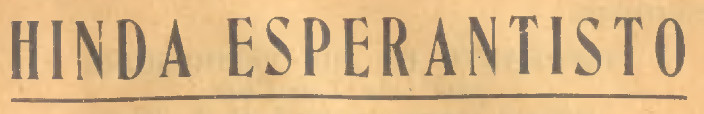 Hinda Esperantisto