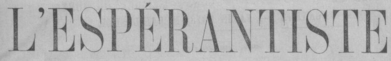 L’Esperantiste (1898)
