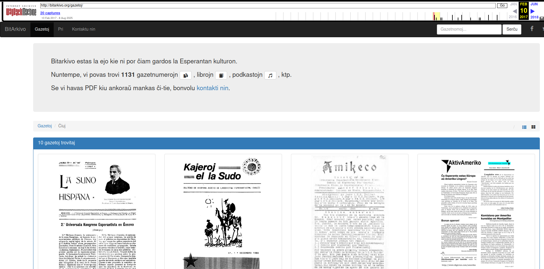 Bitarkivo en 2017 (web.archive.org)