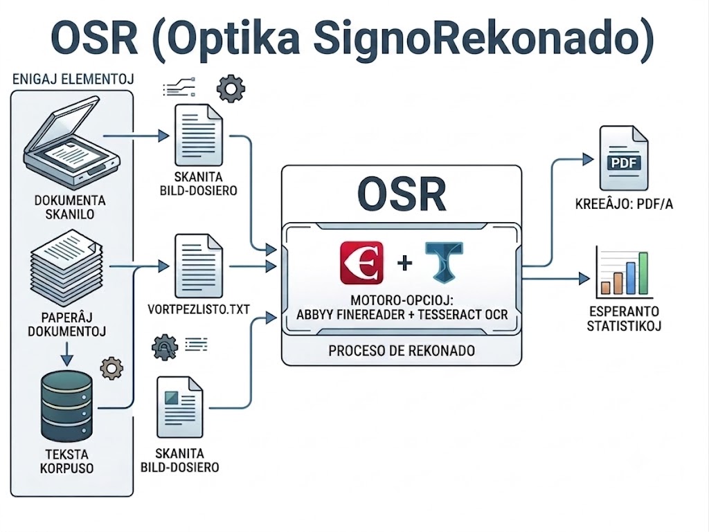 Diagramo de OSR kun vortpezlisto